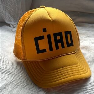 Yellow 'CIAO' Trucker Hat
